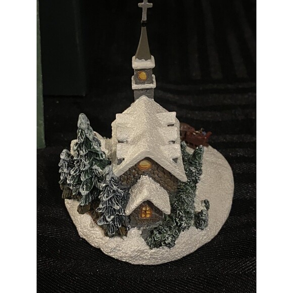 Thomas Kinkade Miniature Sculpture Sunday Evening Sleigh Ride 1999 in box - Picture 4 of 8